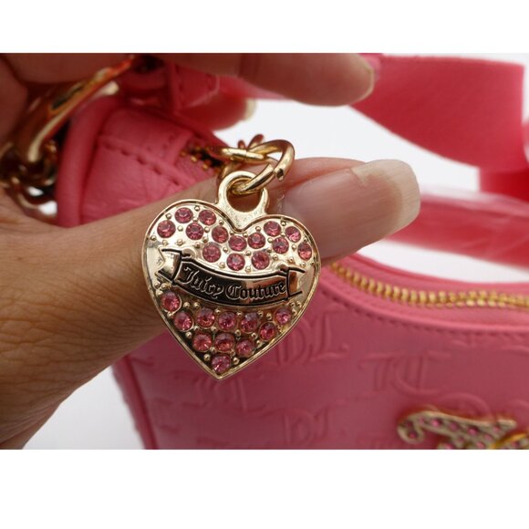 NWT Juicy Couture All About that Bling Hobo Crossbody Pink Lemonade - Picture 11 of 16
